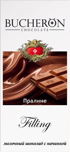 

Шоколад молочный Bucheron Filling с начинкой пралине 85 г