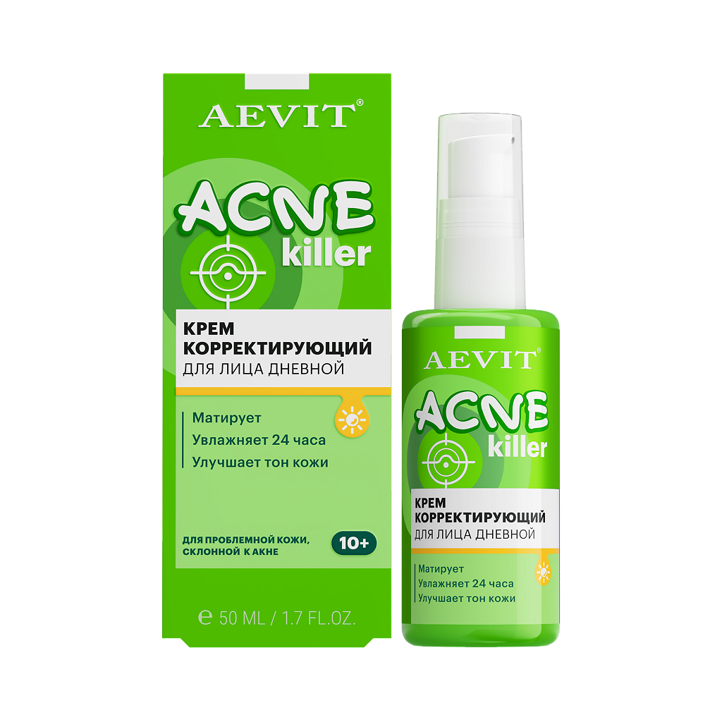 

Крем для лица Aevit Acnekiller корректирующий дневной 50 мл