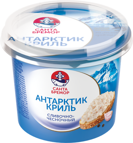 

Паста из морепродуктов Санта Бремор Антарктик-Криль сливочно-чесночный 150 г