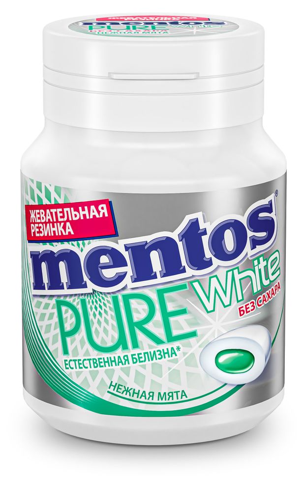 

Жевательная резинка Mentos Pure White Нежная мята 54 г