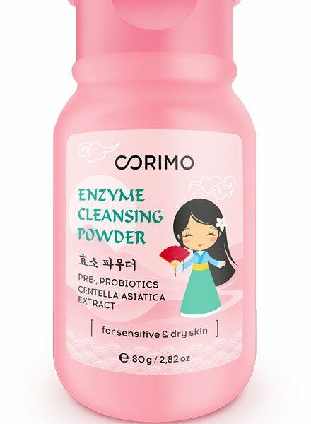 Энзимная пудра для умывания Corimo для чувствительной и сухой кожи лица 80 г