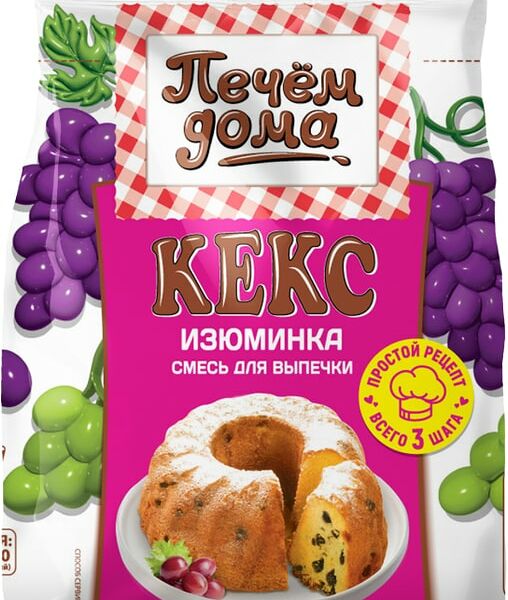 Смесь для выпечки Печем дома Кекс изюминка 300г