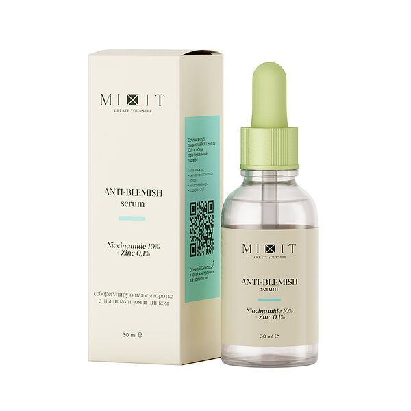 Сыворотка Mixit Skin Chemistry Anti-Blemish Serum себорегулирующая с ниацинамидом и цинком 30 мл