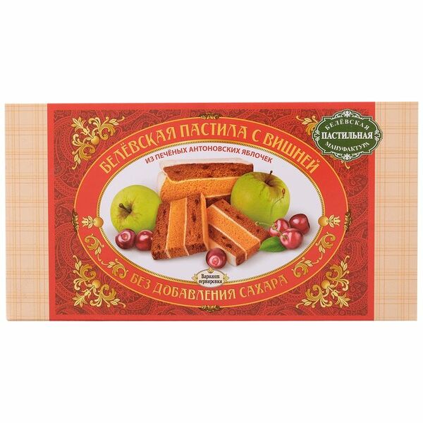 Пастила Белёвская Белёвская пастильная мануфактура с вишней без сахара 180 г