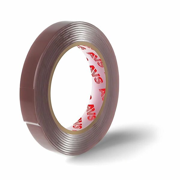 Лента клейкая AVS TOOLS SCH-030, двусторонняя, акрил, серая, 9x5 м