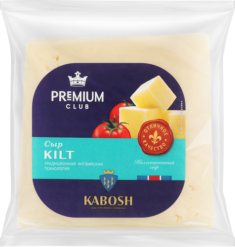 

Сыр полутвердый Premium Club Kabosh Килт 45% 180 г