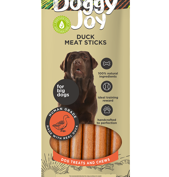 Лакомство для собак Doggy Joy Мясные колбаски из утки для крупных пород 45 г
