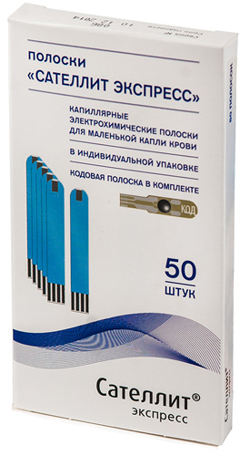 Тест-полоски Сателлит Экспресс 50 шт