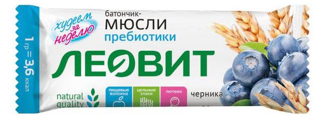 

Батончик-мюсли Леовит Худеем за неделю Черника с лютеином 30г