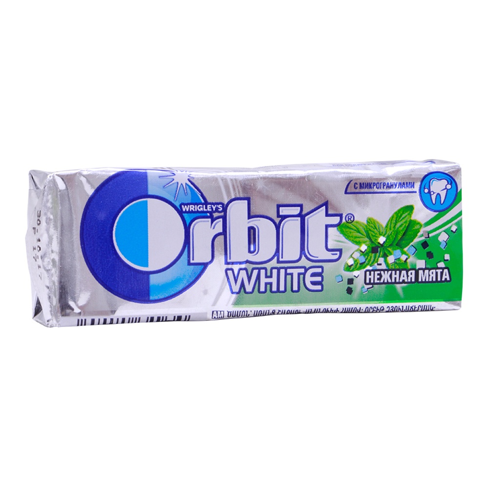 

Жевательная резинка Orbit White нежная мята 13.6 г