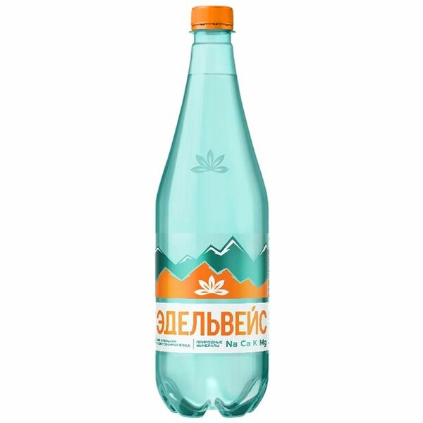 Вода Эдельвейс минеральная природная лечебно-столовая газированная 1 л