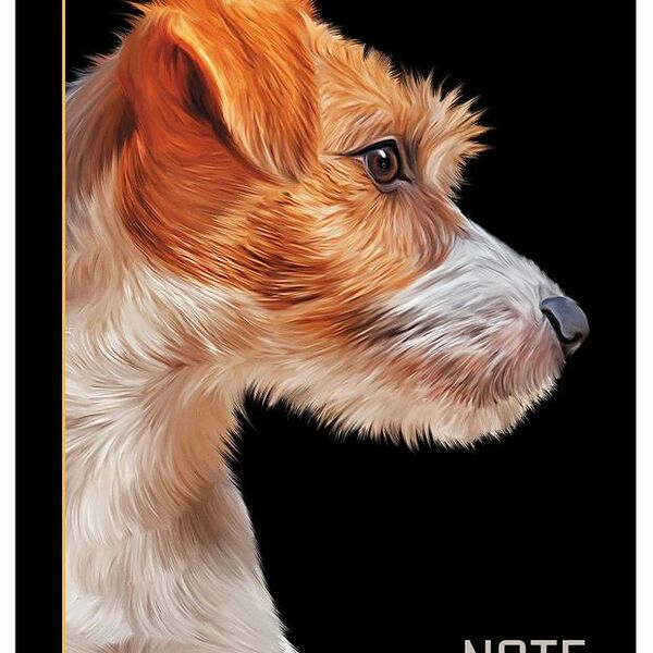 Блокнот А7 Hatber Портрет лучшего друга в клетку дизайн, в ассортименте, 48 листов