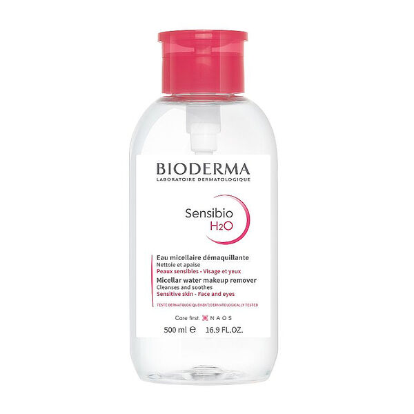 Мицеллярная вода Bioderma Sensibio H2O для чувствительной кожи с помпой 500 мл
