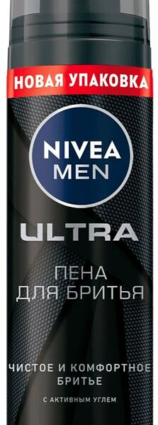 Пена для бритья NIVEA MEN Ultra с активным углем 200мл