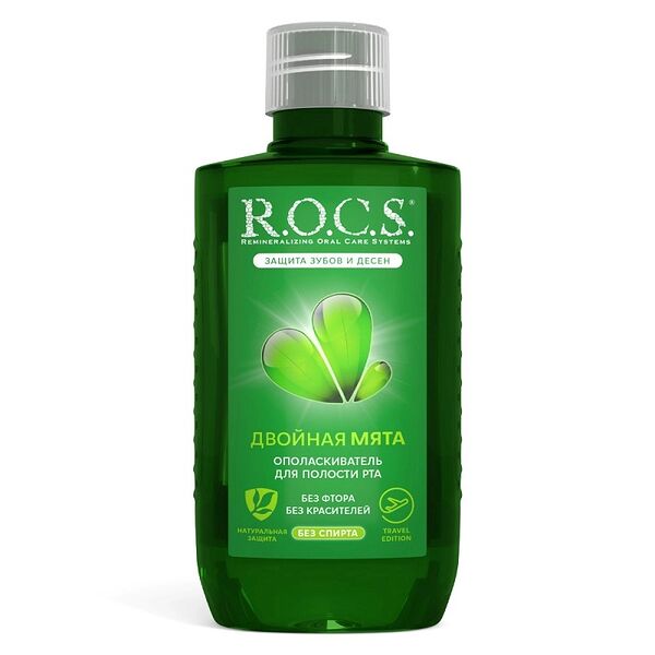 Ополаскиватель для полости рта R.O.C.S. Двойная мята 75 мл 