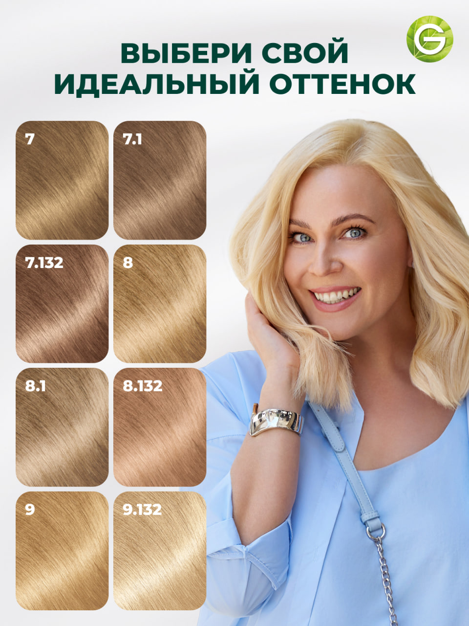 

Стойкая питательная крем-краска для волос Garnier Color Naturals оттенок 8.1 Песчаный берег 110 мл