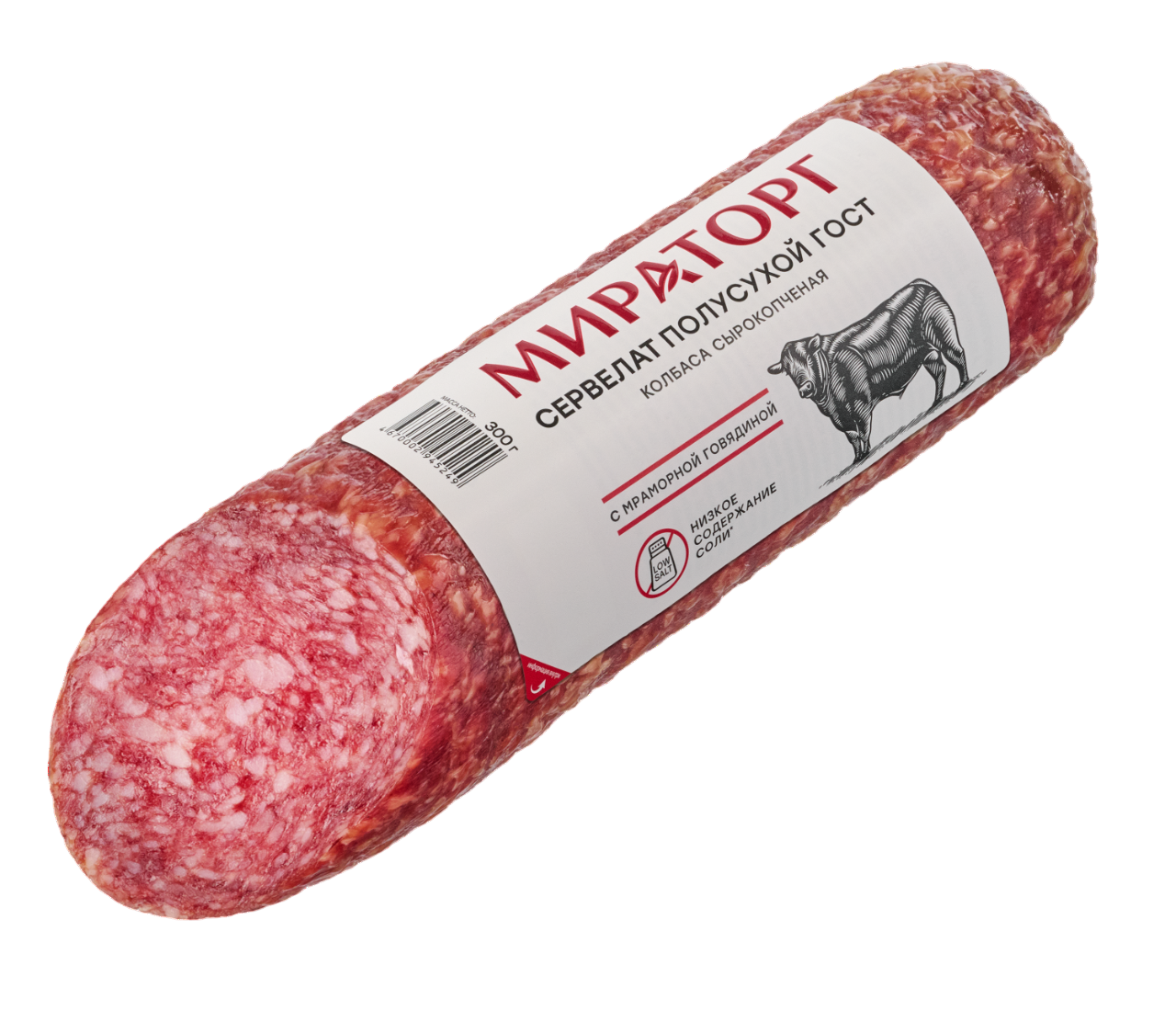 

Сервелат сырокопчёный ГОСТ Мираторг, 300 г