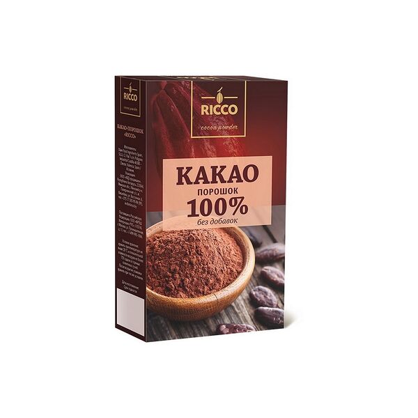 Какао порошок Ricco 100% без добавок 100г