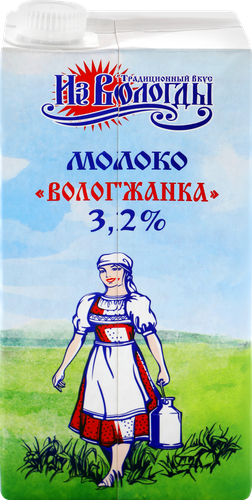 

Молоко Вологжанка ультрапастеризованное 3.2% 1 л