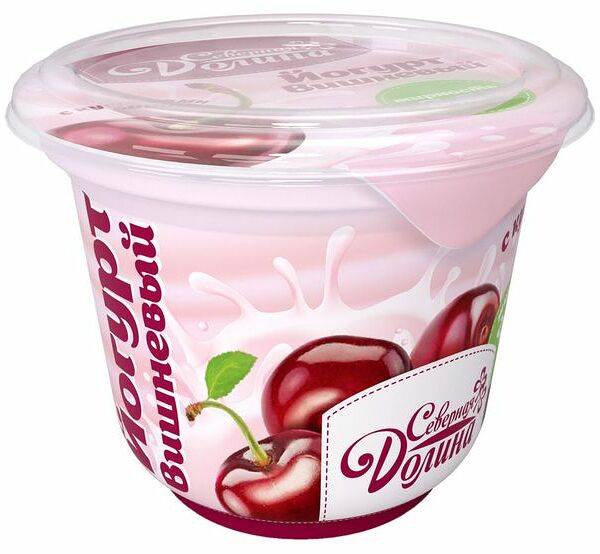 Йогурт Северная Долина с кусочками вишни 250 г