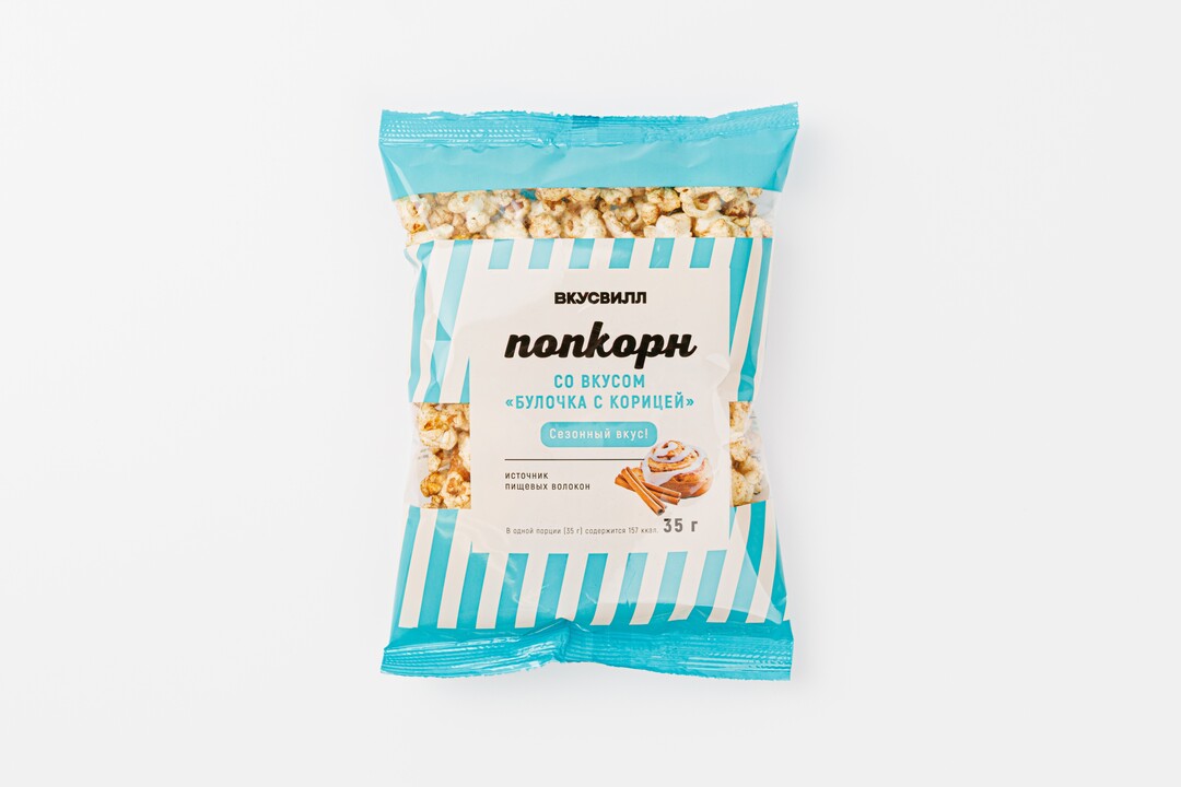 

Попкорн ВкусВилл Булочка с корицей 35 г