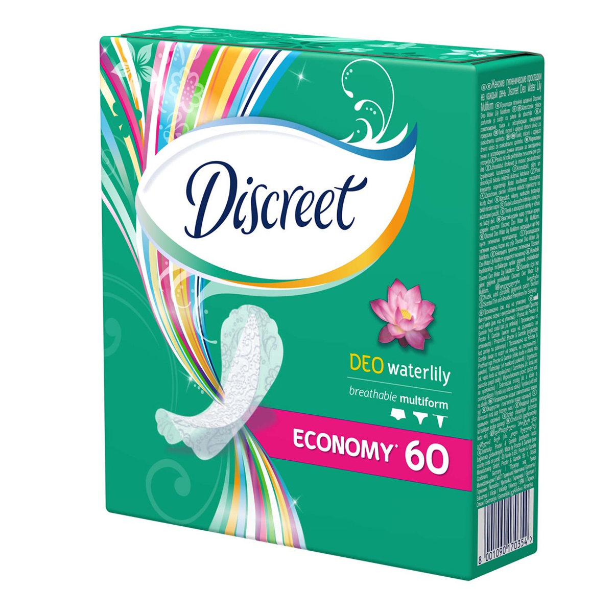 

Прокладки ежедневные Discreet Deo Waterlily multiform 60 шт