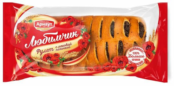 Рулет Арнаут Любимчик с маковой начинкой 200 г