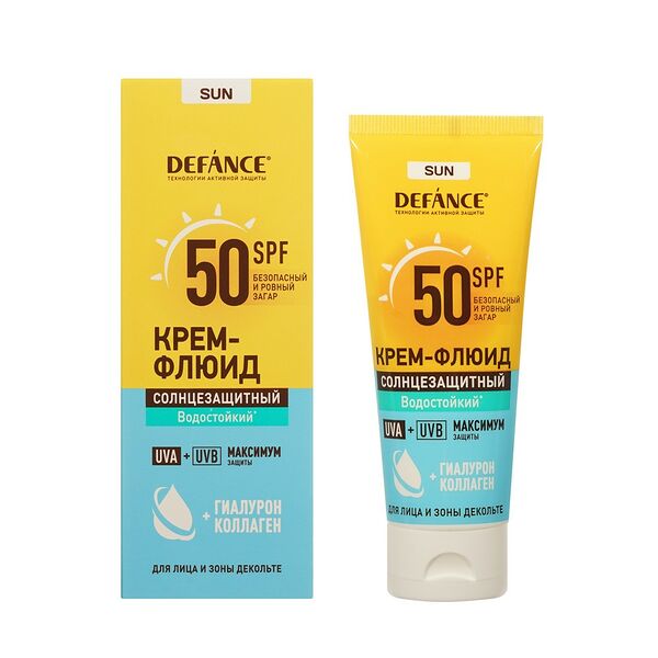 Солнцезащитный крем-флюид Defance Sun для лица и зоны декольте SPF 50 75 мл