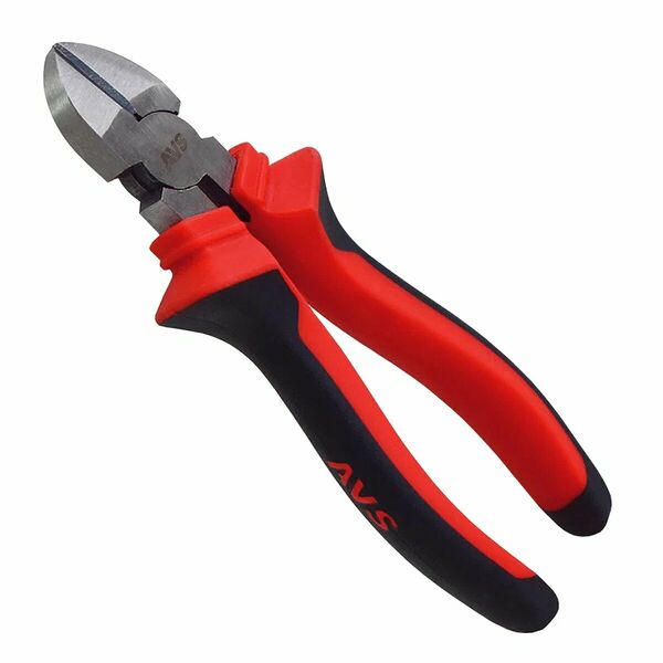 Бокорезы AVS TOOLS BKR0160, диагональный рез, двухкомпонентные рукоятки, 16 см, красные