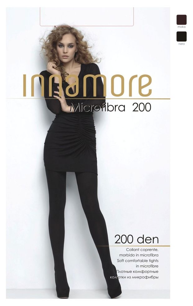 

Колготки женские Innamore Microfibra 3D цвет: nero/ черный размер 2, 200 den