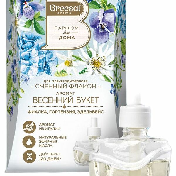 Сменный флакон для электрического диффузора Breesal Весенний букет, 20 мл