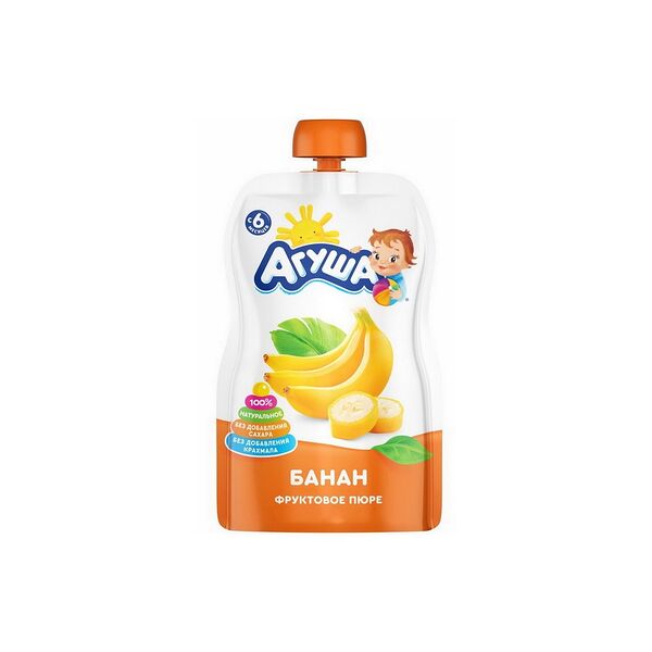 Пюре фруктовое Агуша Банан 90г пауч ДП