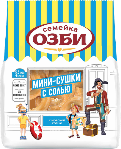 

Мини-сушки Семейка Озби с солью 150 г