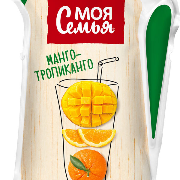 Напиток сокосодержащий Моя Семья из апельсина, мандарина и манго Манго - Тропиканго 175 мл