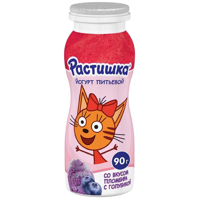 

Йогурт Растишка питьевой со вкусом пломбира с голубикой 1.6% бзмж 90 г