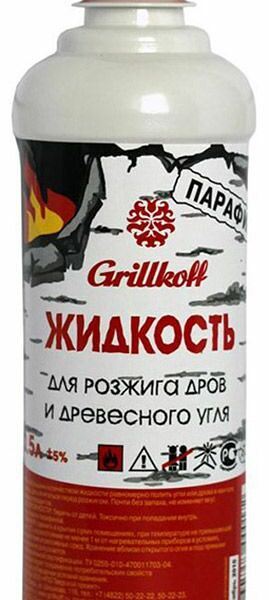 Жидкость для розжига дров и древесного угля Grillkoff