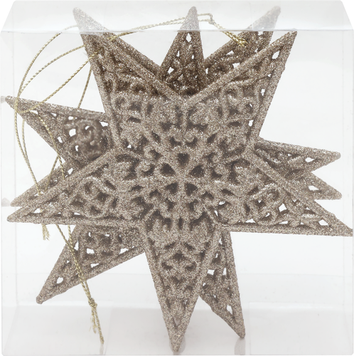 

Набор елочных украшений Homeclub Звезды ажурные 12 см 3 шт. цвет в ассортименте