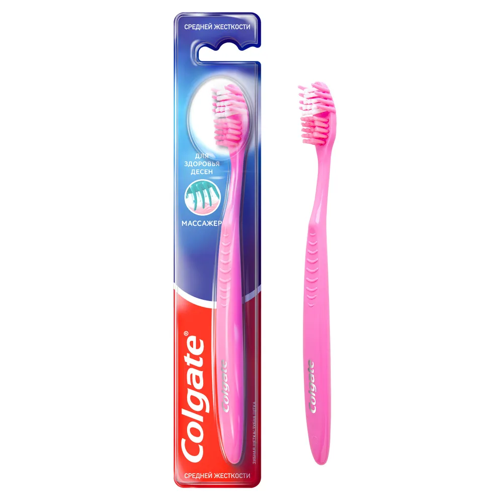 

Зубная щетка Colgate Массажер для здоровья десен средней жесткости цвет в ассортименте 1 шт.
