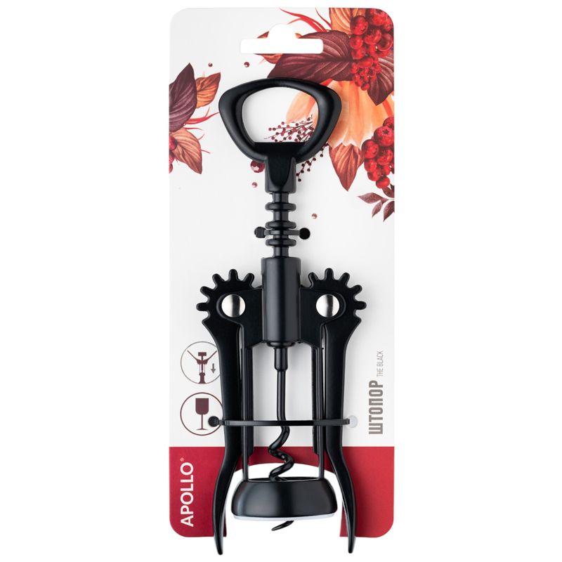 

Штопор Apollo The Black, цинковый сплав