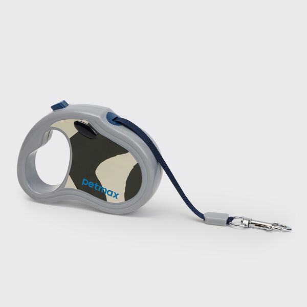 Рулетка Petmax XS ремень 3 м 15 кг серая с черным