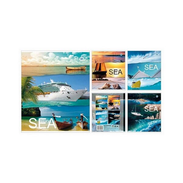 Тетрадь общая клетка 96л серия Морская природа