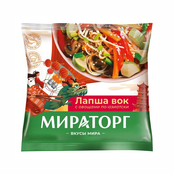 Лапша-вок Мираторг по-азиатски замороженная 400 г
