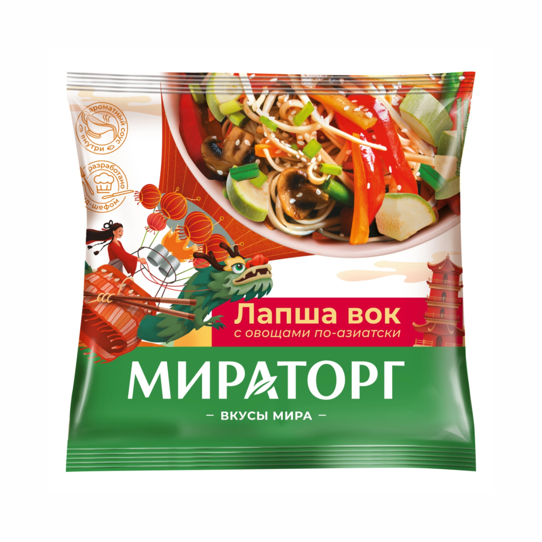 

Лапша-вок Мираторг по-азиатски замороженная 400 г
