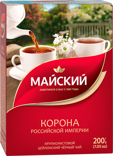 

Чай черный Майский Корона Российской Империи листовой 200 г
