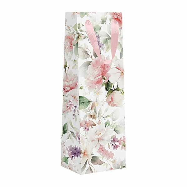 Пакет для бутылки Пакетико BLP Romantic 12x38x10 см, дизайн в ассортименте