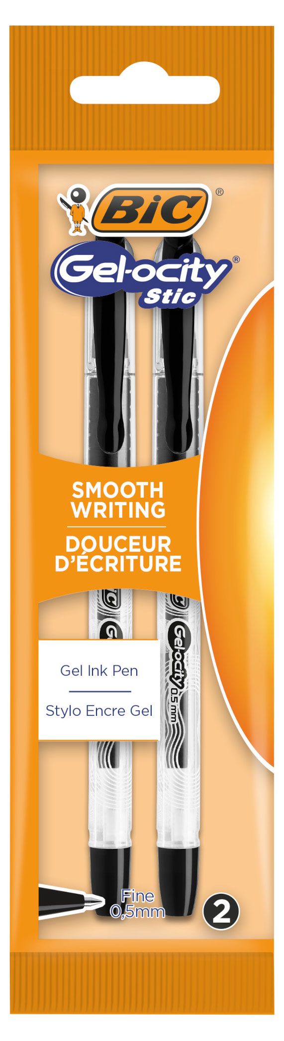 

Ручки гелевые Bic Gel-Ocity Stic чёрный 0,5 мм 2 шт.