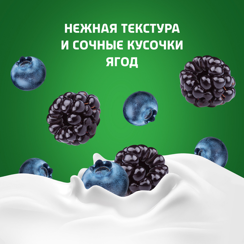 

Биойогурт АктиБио безлактозный обогащённый бифидобактериями с голубикой и ежевикой 1.5% 260 г