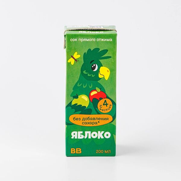 Сок детский яблочный прямого отжима 200 мл