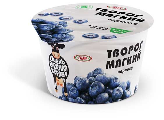 

Творог мягкий Очень Важная Корова черника 4.2% 150 г