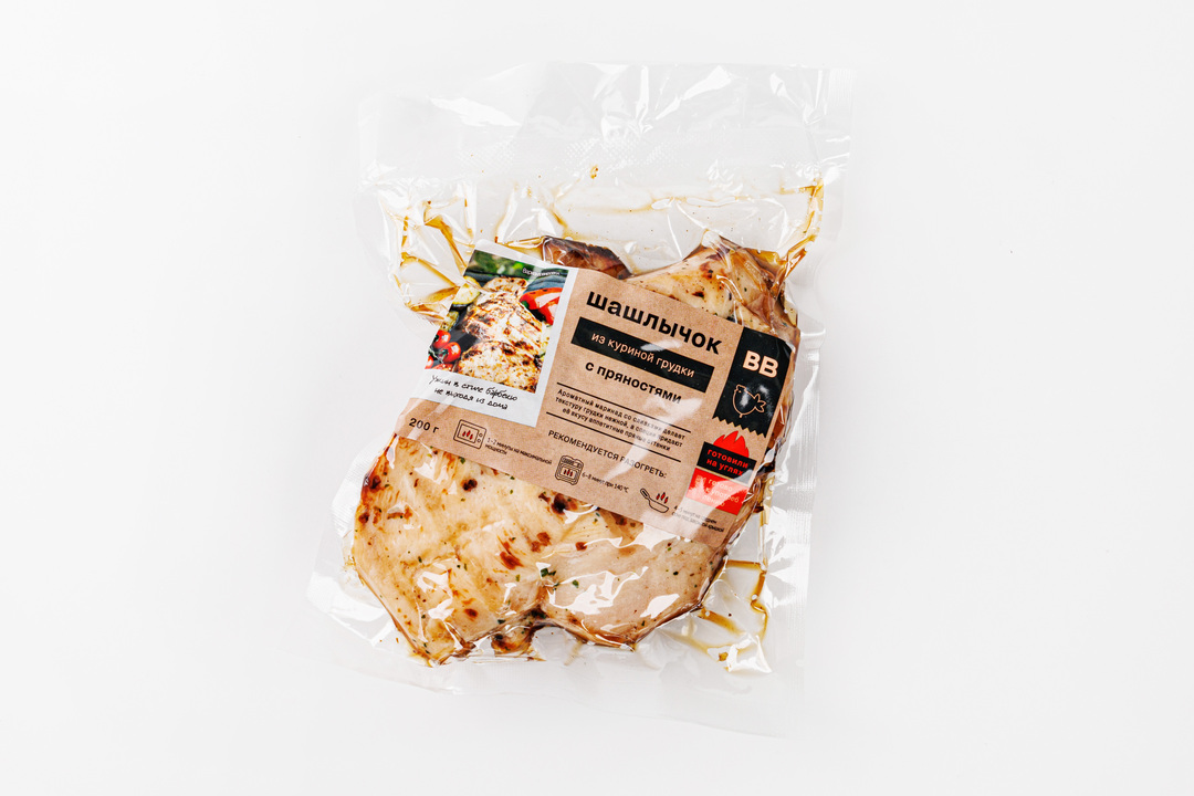

Шашлычок ВкусВилл из куриной грудки с пряностями 200 г